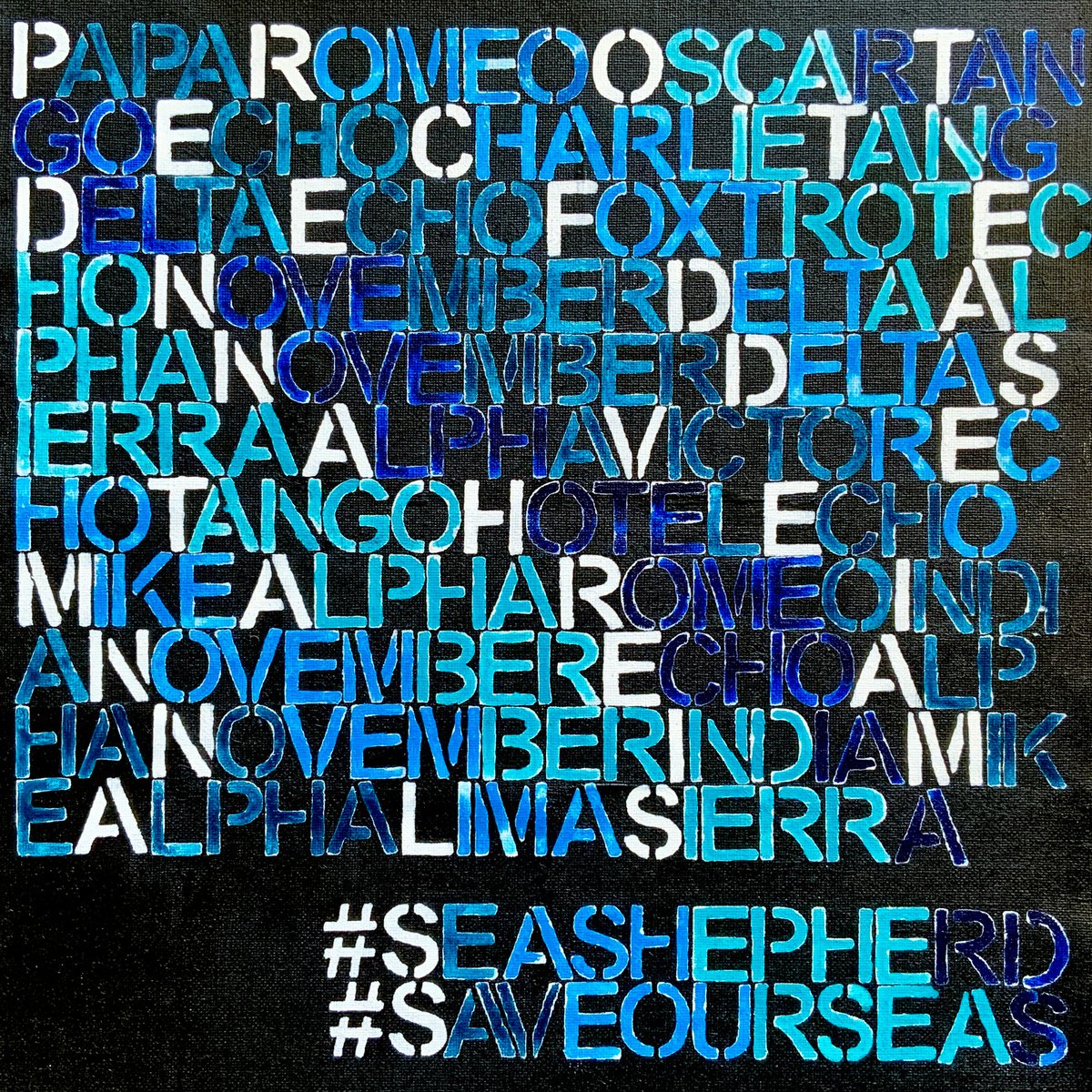 Save our oceans No. 4421 Typography by Anita Kaufmann