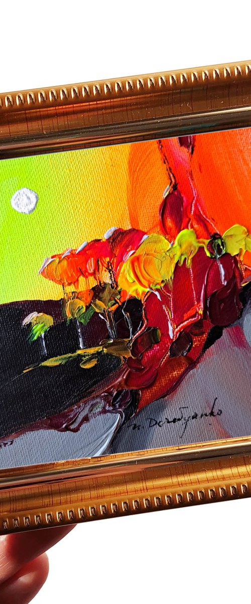 Abstract landscape painting by Nataly Derevyanko