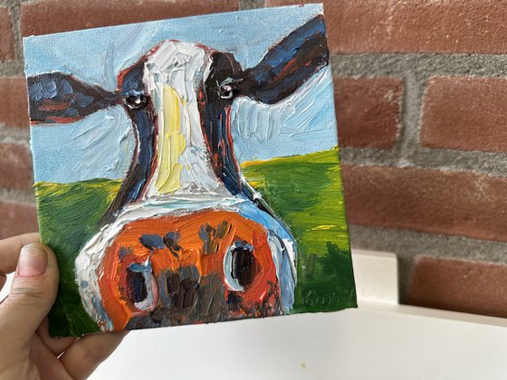 Funny cow portrait