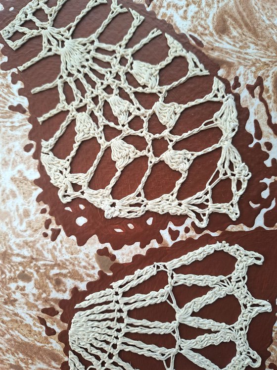 Set of 2 «Caramel Butterflies»