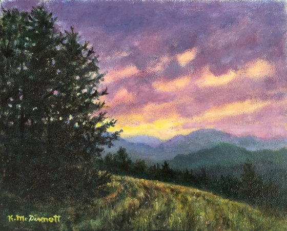 Mountain Vista # 2 - 8X10 oil (C) 2016/2020 by K. McDermott (SOLD)