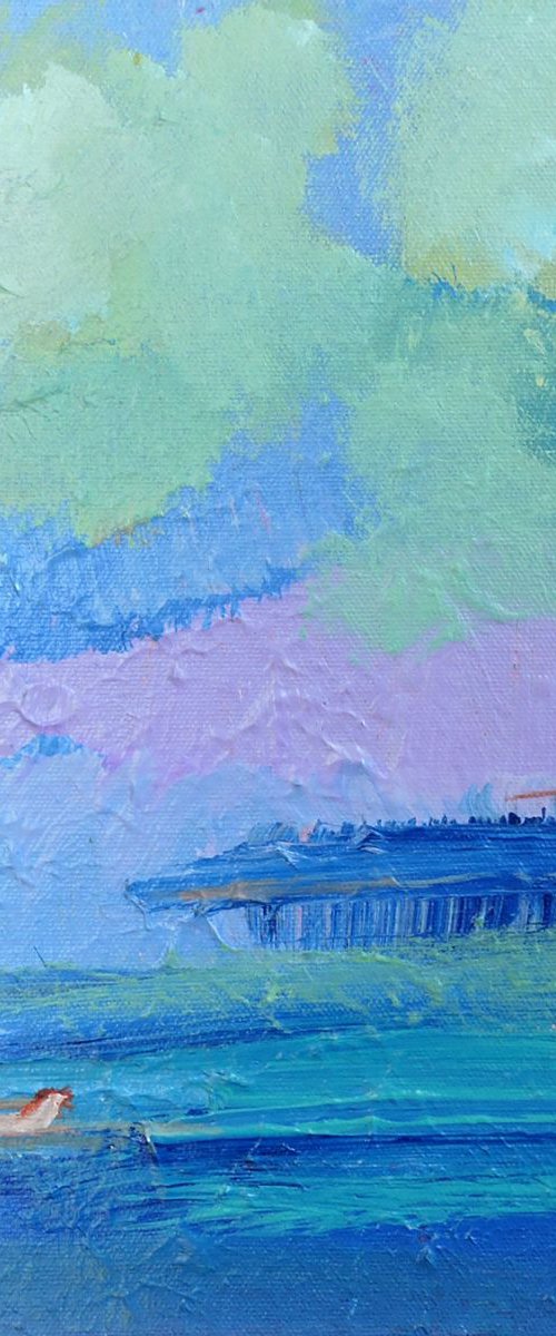 Landscape with Boats by Veta  Barker