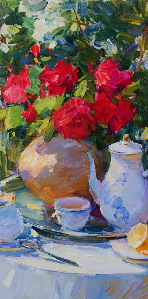 Tea roses by Aleksandr  Kryushyn