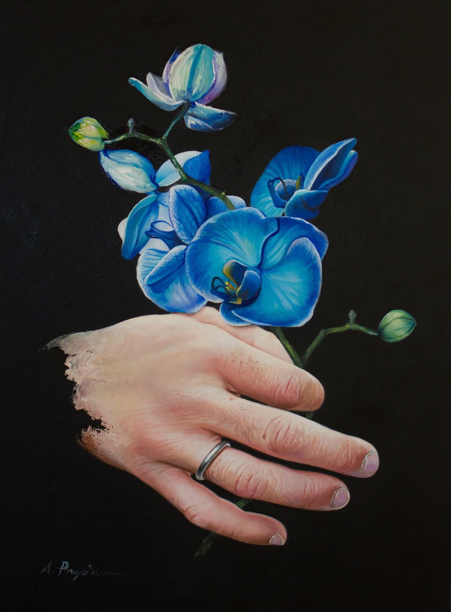 Photorealistic Still Life Oil Painting By Alessandra Pagliuca, 12 X 16, Lover, Original Artwork