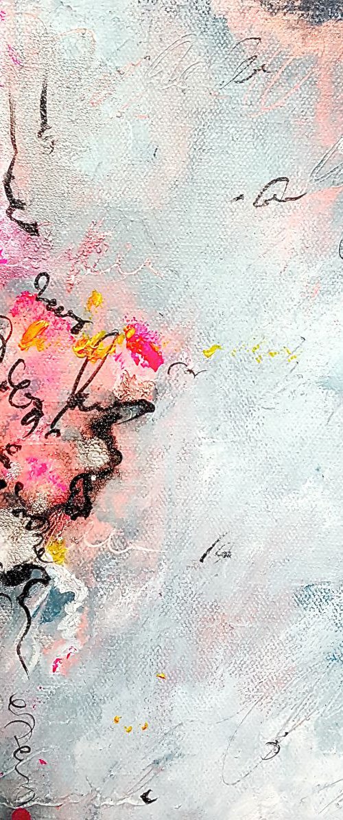 small abstract painting on canvas by Laura Spring