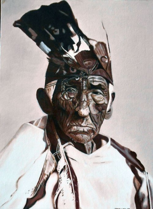 Old Indian by Jeffrey Allen Phillips - My JP Art