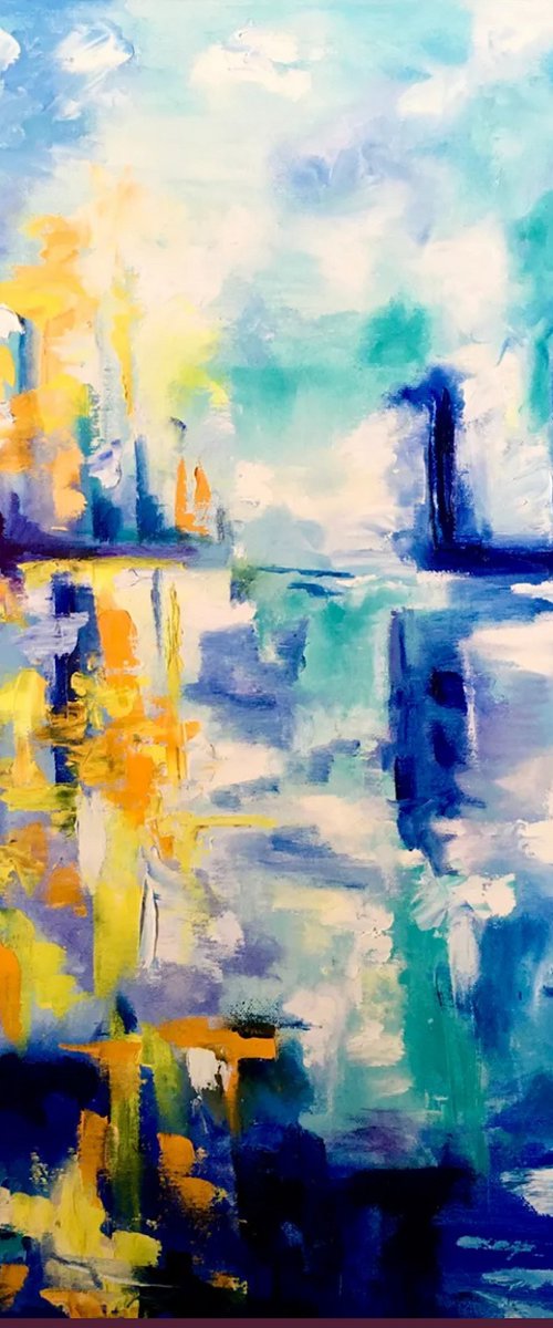 Blue dream city by Olga Koval