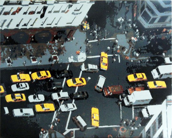 Aerial View of New York Traffic