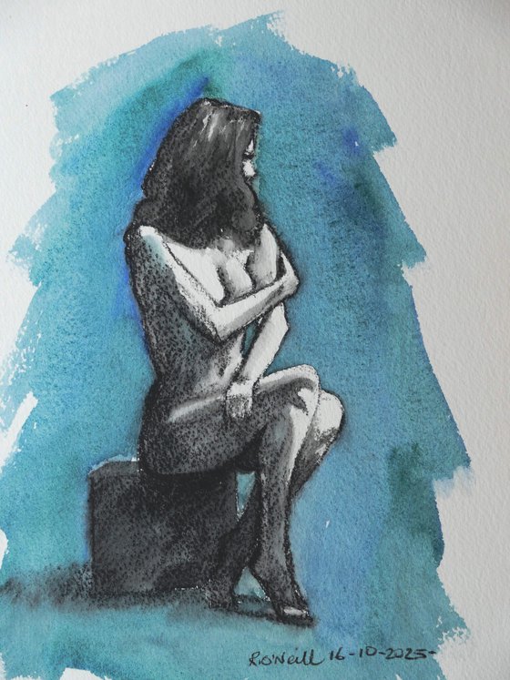 Seated female nude