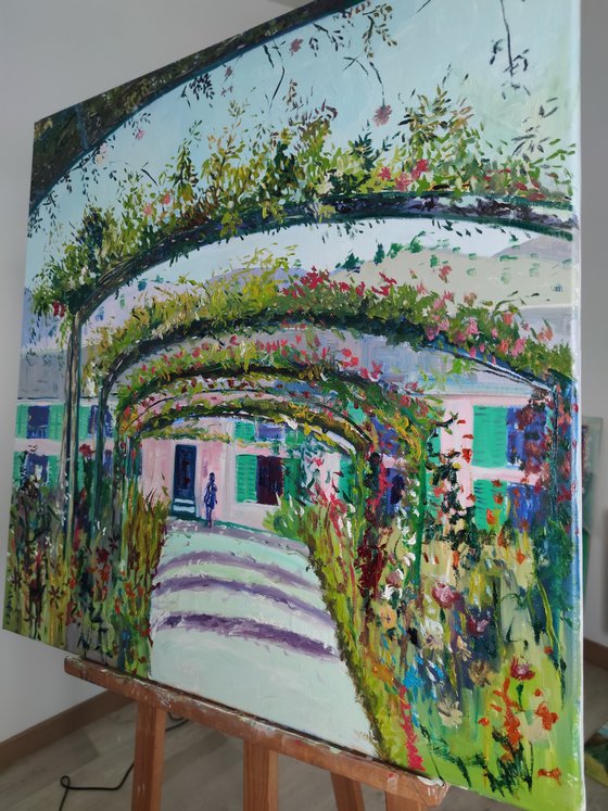 Impressionist landscape of the garden of Giverny 'Floral Walk'