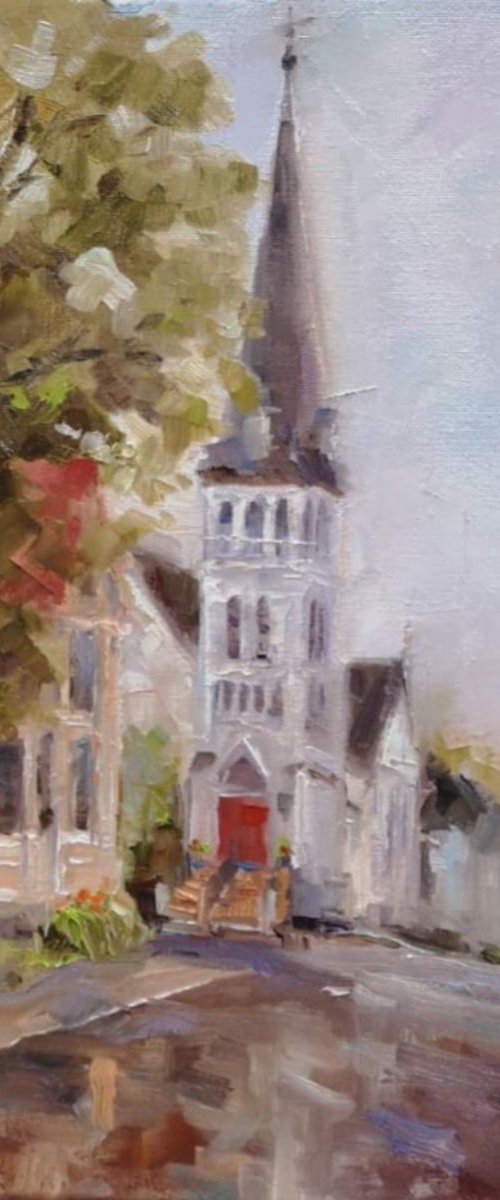 Rainy day in Lunenburg (plein air) by Alexander Koltakov