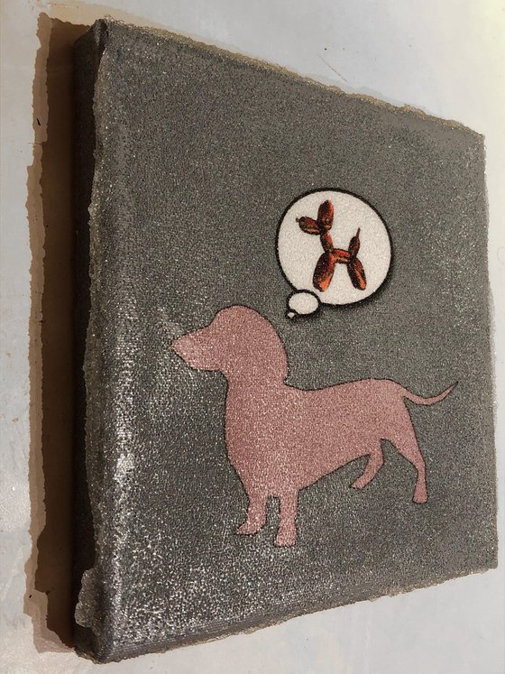 Dog Dreams of Jeff Koons Gray