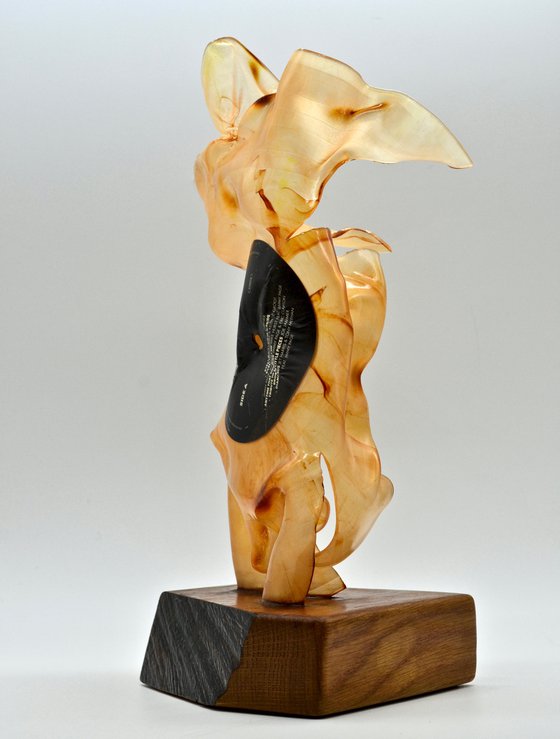 Vinyl Music Record Sculpture - "Theft of Fire (male)"