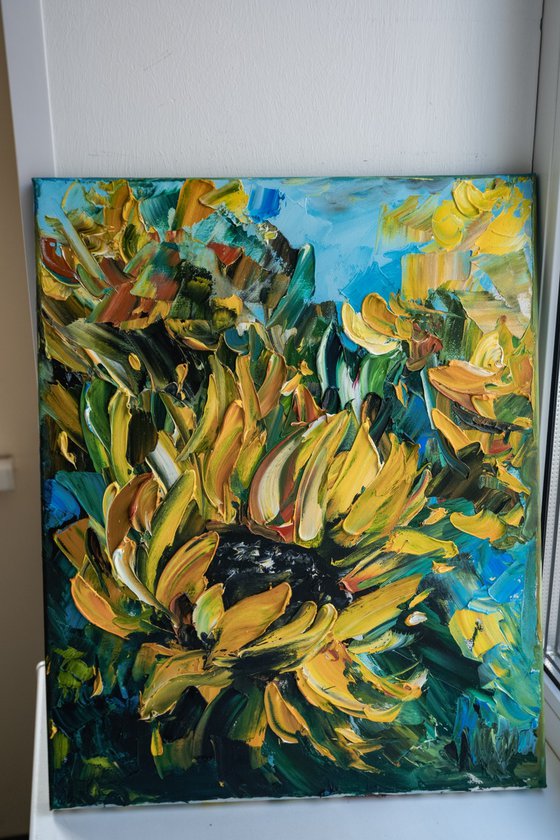Sunflower Field Oil Painting