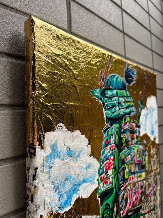 Street Art Samurai Girl