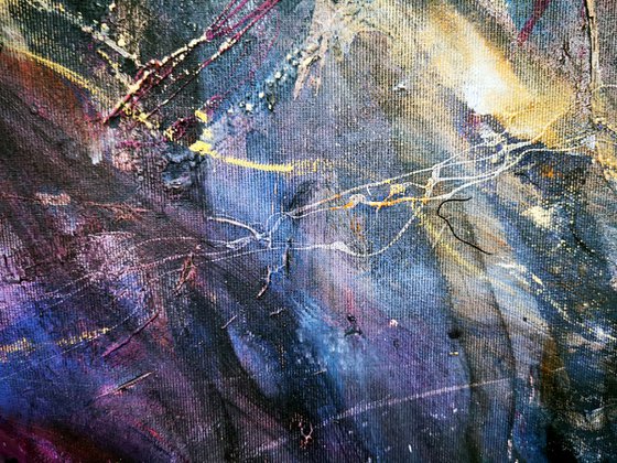Enigmatic dark beauty abstract large scale xxl painting flyer by master O  Kloska