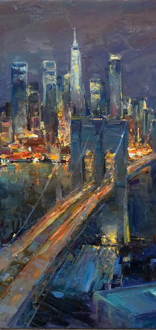 Evening of Brooklyn Bridge by Sergei Chernyakovsky