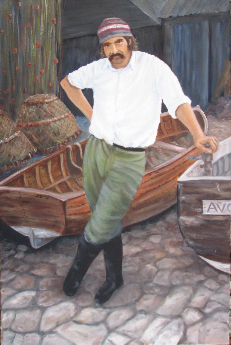 Fisherman oil painting by MARJANSART