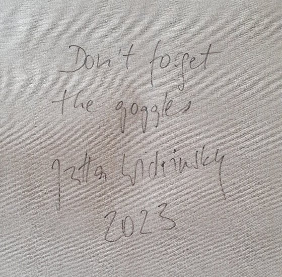 Don't forget the goggles