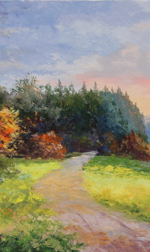 Road leading to the forest by Ihor Zozulia