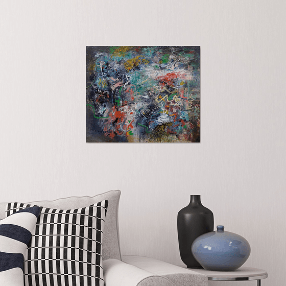 The Inner Life Of Chaos, Abstract Artwork For Modern Small interiors, Office Decor Oil Canvas