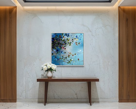 Pink Buds in Blue Air