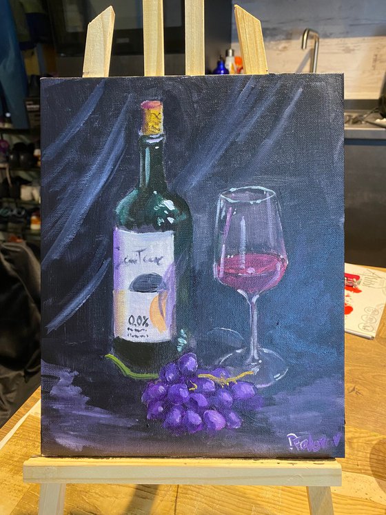 Still life with wine