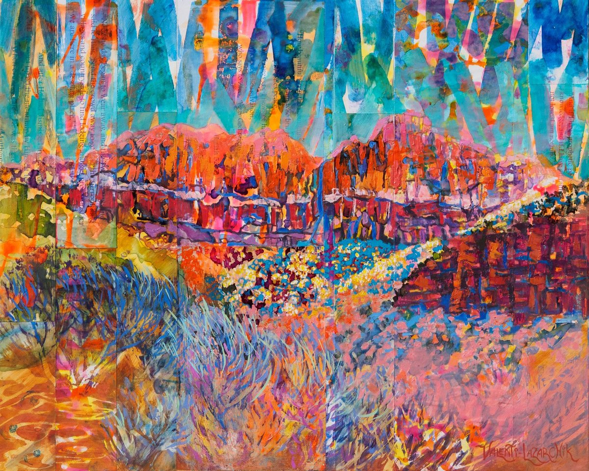 Impressionistic Landscape Painting By Gina Valenti-Lazarchik, 20 X 16, Zion, Original Artwork
