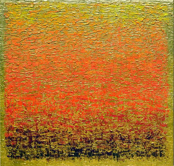 Abstract art -  SEA OF GOLD - LARGE SQUARED ABSTRACT PAINTING
