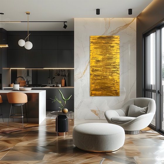 Golden Fire 50x100x2 cm