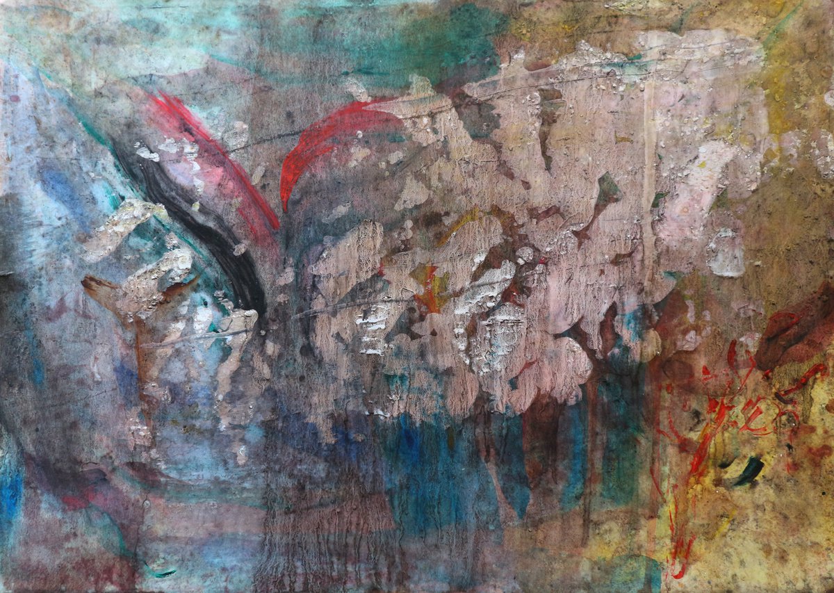 Expressive Abstract Painting By Florina Breazu, 16 X 12, Transparency Ii, Original Artwork