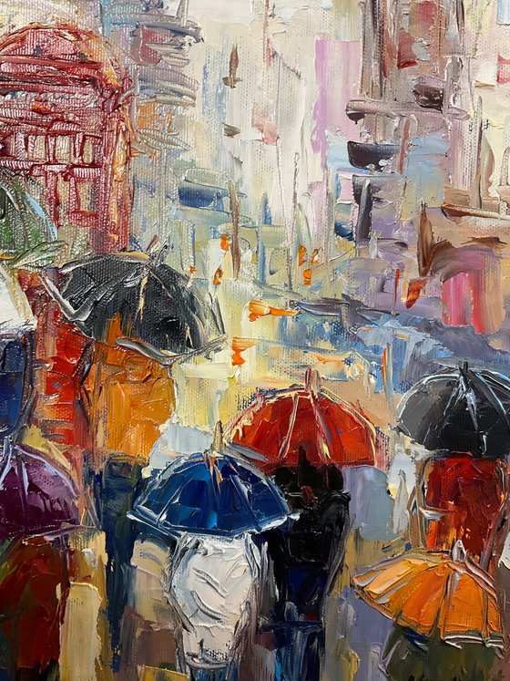 London umbrellas. Pastel mood