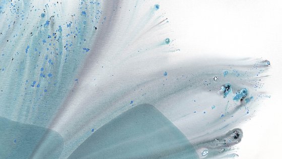 Nature 591 — Abstract Teal Feathered Bloom