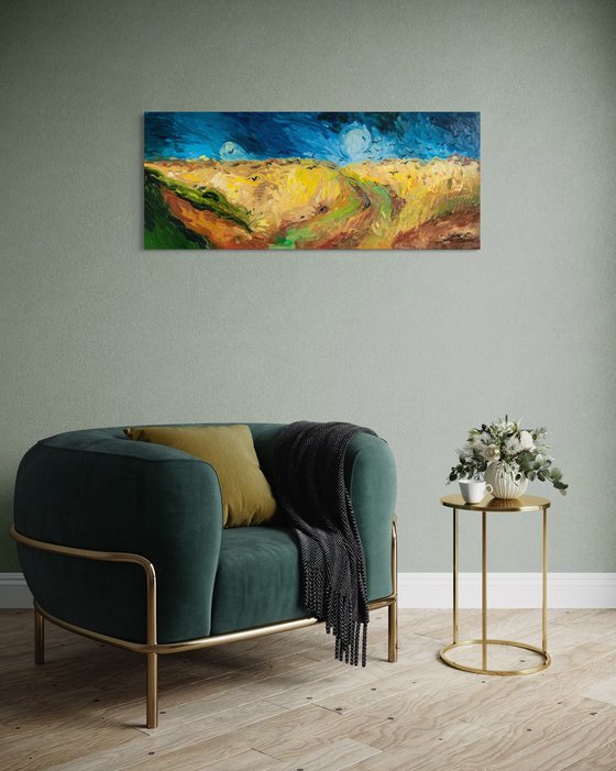 Wheat Field with Crows