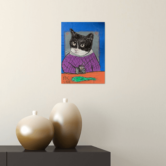 Drinking cat #5