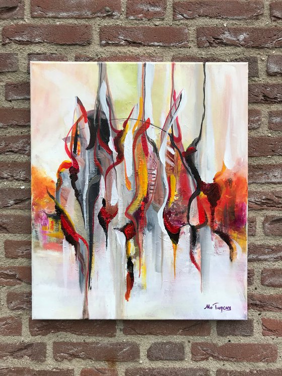 " Be Free ” abstract Painting -50x60cm