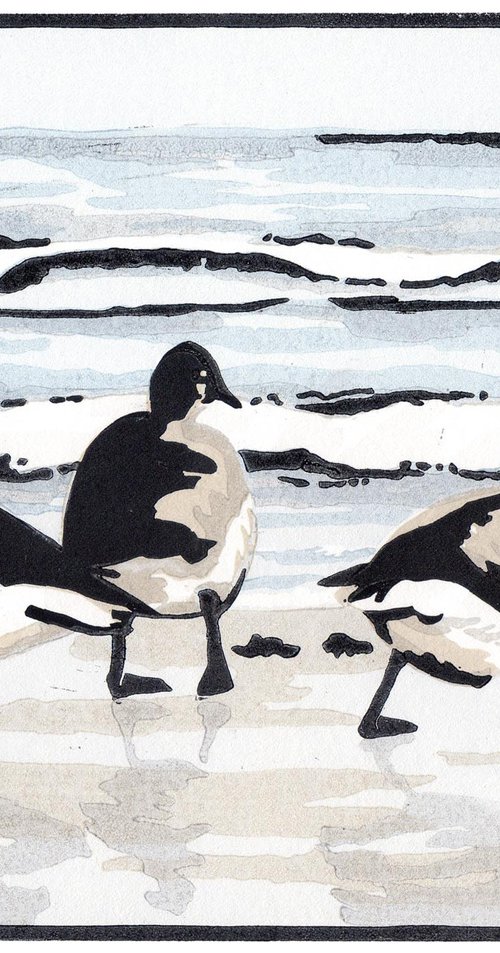 Brent Geese in the Morning by Fiona Carver