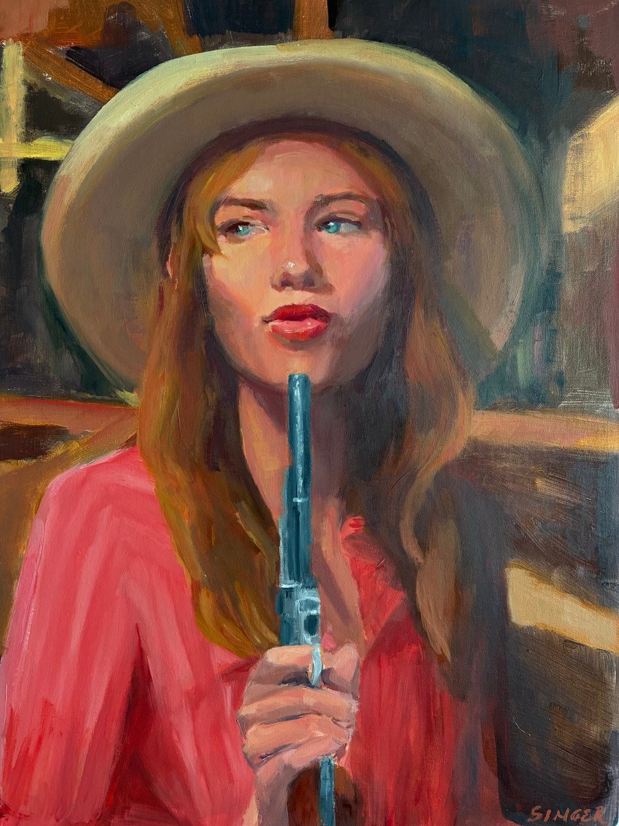 Oil Painting , Hot Shot By Leslie Singer, 16 X 20, Artwork For Sale On Artfinder