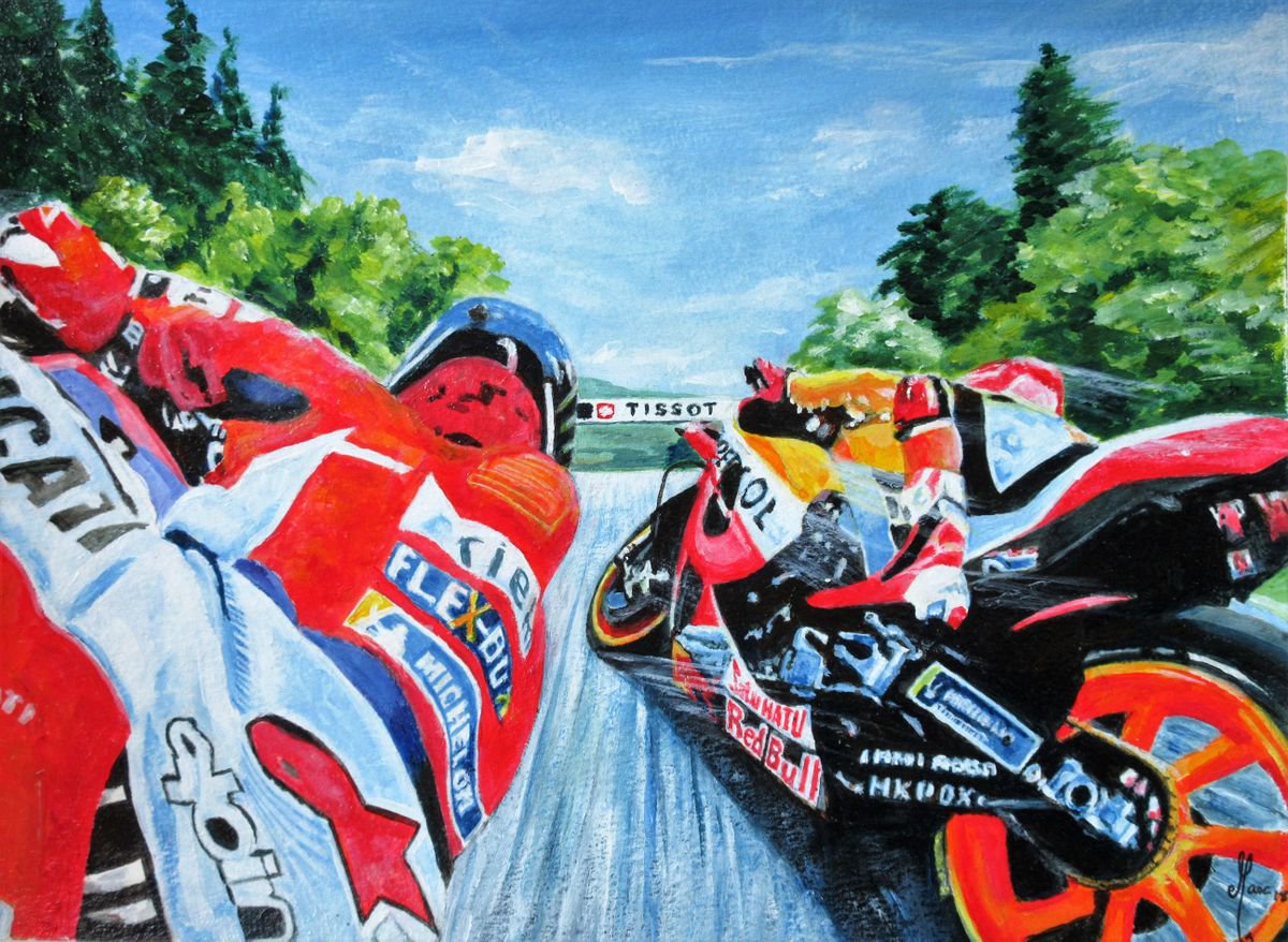 Marquez and Lorenzo by Max Aitken