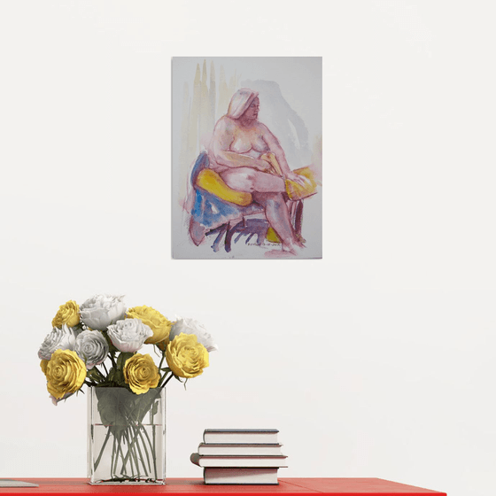 Seated female nude