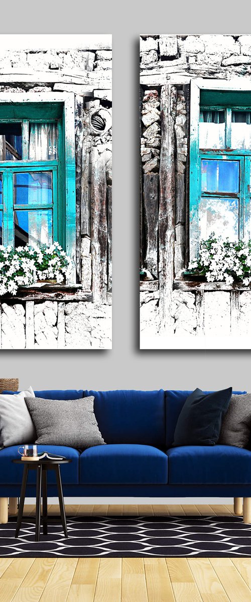 Ventanas/XL large diptych, set of 2 by Javier Diaz