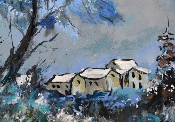 Cosy houses in winter
