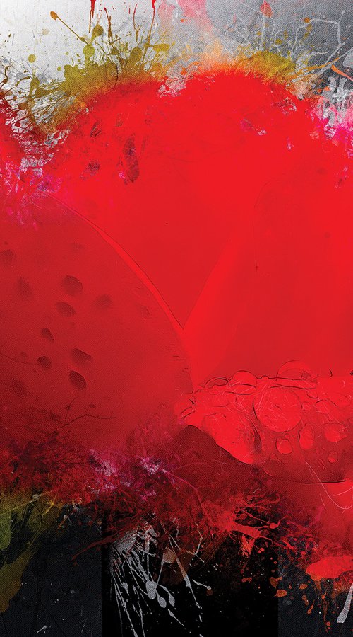 Gotas de lluvia, roja 2 by Javier Diaz