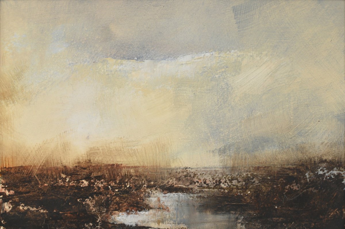 Expressive Landscape Acrylic Painting By Colin Slater, 10 X 6, After The Rain, Original Artwork