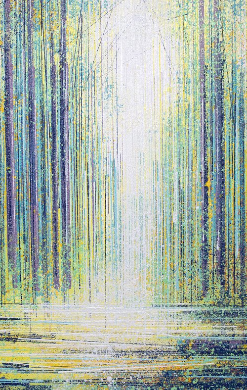 Twilight Trees With White Light by Marc Todd