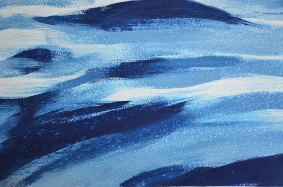 Blue abstract waves 2