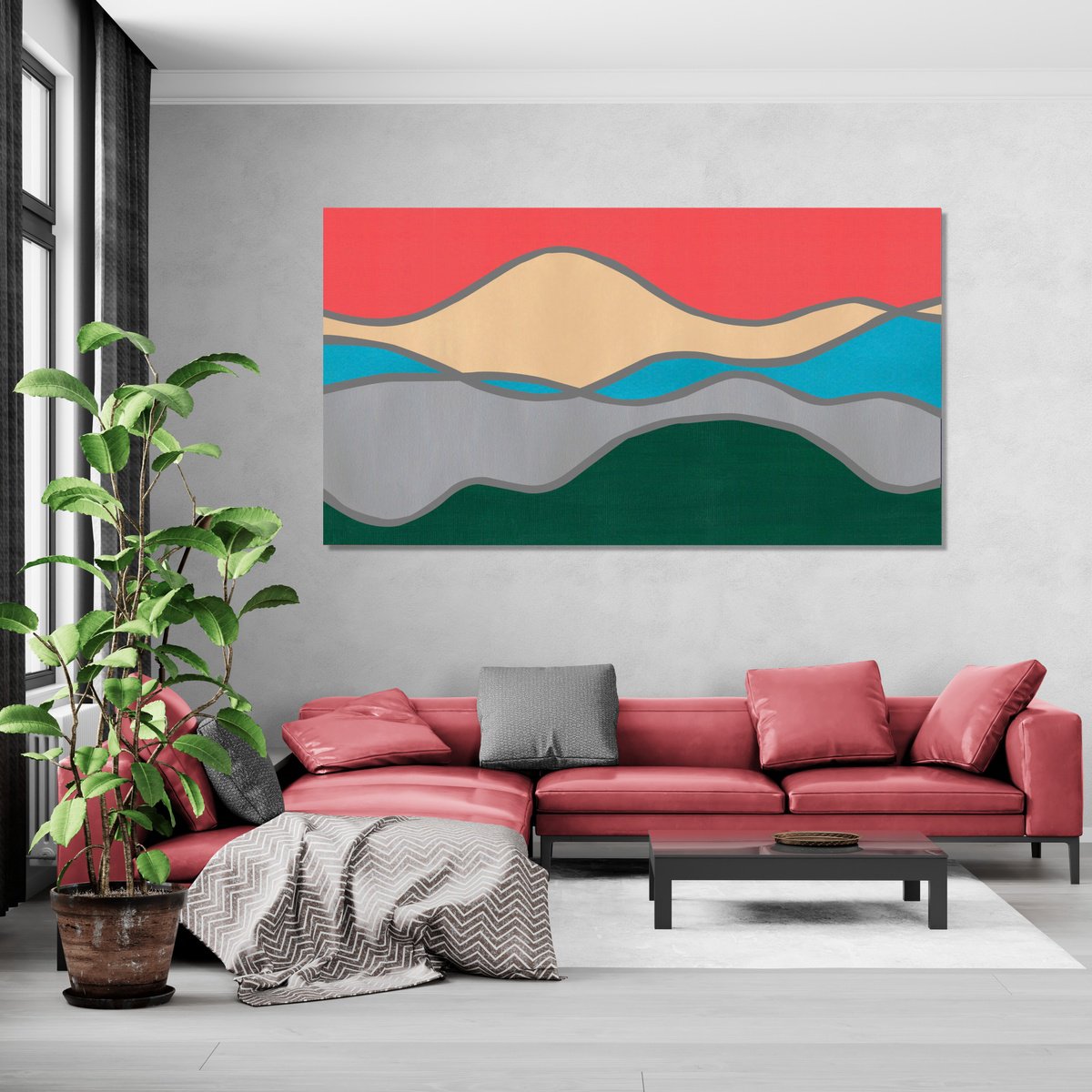  Serene Landscape #18 By Marina Krylova, 67 X 35, Artwork For Sale On Artfinder