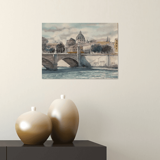 St. Angelo Bridge and Vatican.