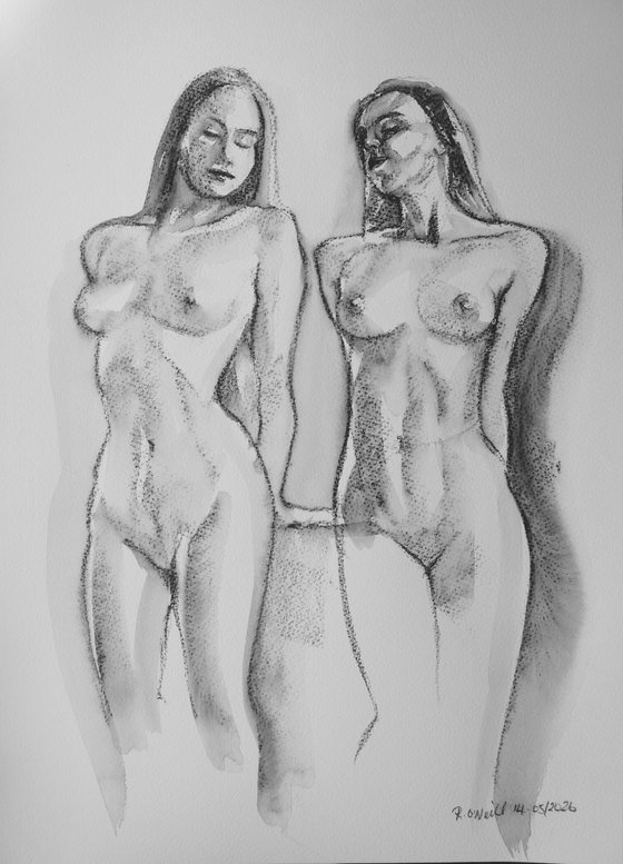 Standing female nudes
