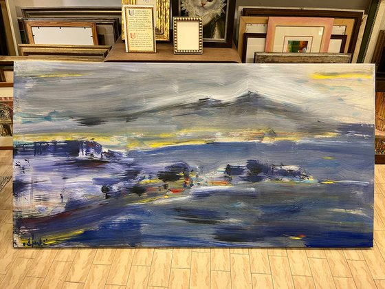Napoli night abstract ( 140 x 75 cm )